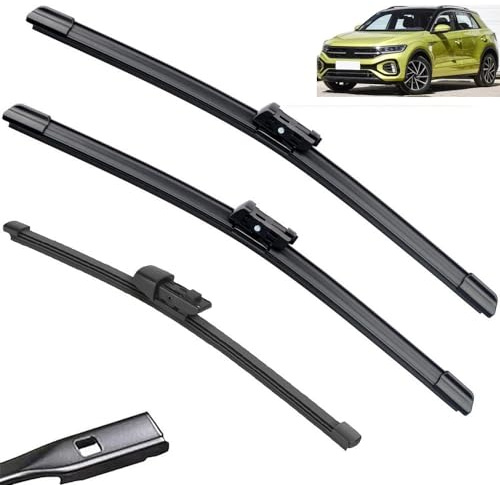 Compatible avec Volkswagen VW T-ROC 2017-2023 26+20+13 Balais d'essuie-glace avant et arrière, accessoires de coupe-vitre pour pare-brise(Color:Front Rear 3pcs)