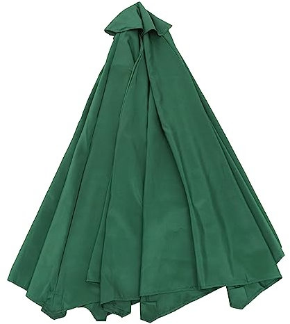 KONTONTY Parasol Extérieur Portable Toile 3m Vert Foncé Protection Solaire Uv Pour Jardin Plage Terrasse Légère Sans Support