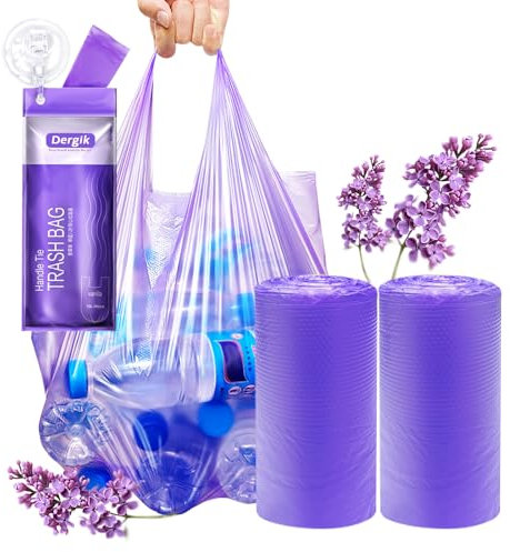 Large Adult Diaper Disposal Bags (18’’x23’’),96 Pcs, Scented, Elderly Waste Disposal, Baby Diapers Disposal Trash Bags, Sanitary Product Disposal at Home and Travel, Purple