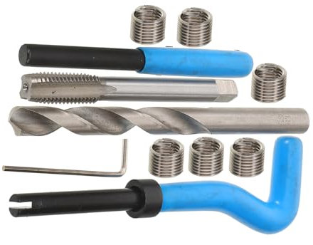 ETHZZLE 1ensemble Outil De Réparation De Filetage Kit De Réparation De Filets Avec Inserts Filetés Outil Installation Complet Au
