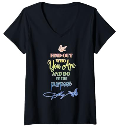 Femme Découvrez qui vous êtes T-Shirt avec Col en V