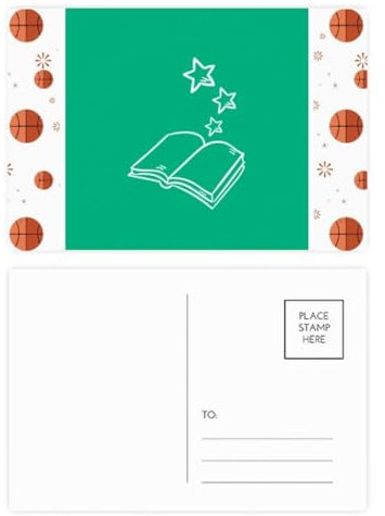 Opening Books Releasing Knowledge Stars Basketball Postkarten-Set Dankeskarte Mailing Seite 20 Stück