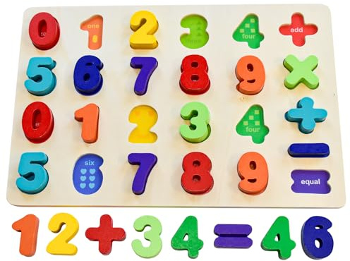 Arithmetic Numeral Wooden Jigsaw Puzzles for Kids Arithmetic Learning Toys