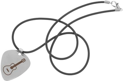 Toddmomy Gitarrenschmuck Mit Plektrum-anhänger Stahlkette Für Männer Und Frauen Musikgeschenk Für Teenager Jungen Und Mädchen Lotus-design Aus Titanstahl