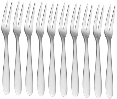 Mipcase 12pezzi Forchette in Acciaio Inossidabile Per Dolci Frutta e Antipasti Per Cucina Feste e Viaggi Design Ergonomico e Finitura Lucida