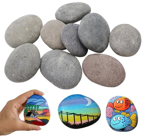 BEELUKY 10 Sassi da Dipingere 5-8cm Rocce Naturali