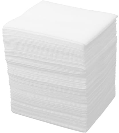 ASAKKURA 100 Stück Vliesstoff Gesichtsreinigungspads 10x10cm Make Up Entferner Pads aus Hautfreundlichem Vlies Sanfte Porenreinigung für Frauen Praktische Abschminkpads