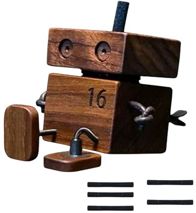 Yigoo Schüttelmann Auto Holz Mit Aromafunktion,Wackelfigur Auto Mit Bewegungsaktivierung, Premium Festival Geschenkidee Zur Entspannung Für Armaturenbrett Und Schreibtisch