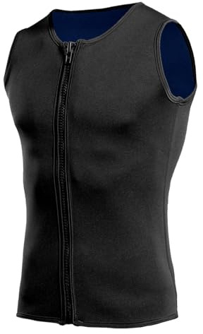 Vroomoto Dykväst med Dragkedja i Neopren 2MM ärmlös Våtdräkt Thermal Guard för Surfing Simning Scuba Diving (Väst L)