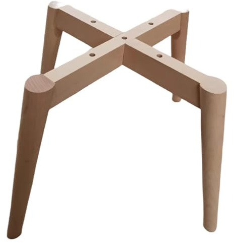 GFYHTN Patas de Taburete de Madera Maciza, pies de Repuesto para mesas, Patas de Silla de Comedor con Estructura en Cruz para tableros de Madera(60cm/24in)