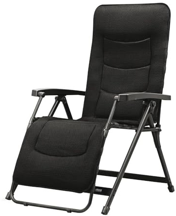 Westfield Relaxsessel Performance Aeronaut, Anthrazit, 72% PVC, 28% PES, 8 kg, 75 x 95 x 122 cm, 46 cm Sitzhöhe, Camping, Entspannen, Liegeposition, Grau, Aluminiumrahmen, 140 kg Belastbar