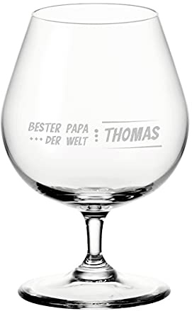 polar-effekt Cognacschenker mit Gravur - Schwenker für Whisky, Scotch und als Geschenk zum Geburtstag - Weinbrandglas 400 ml Bester Papa der Welt