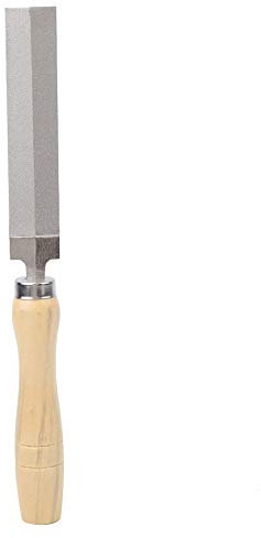 Lima rombica, lima Hhand Manico in legno per molatura del vetro per falegnameria per ceramica per pietre preziose per molatura del vetro per la lavorazione del legno(5 inches (125mm))