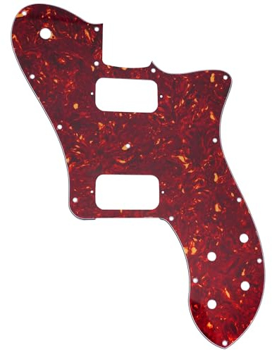 Musiclily Pro 15 Löcher Unbedeckt HH Gitarren Schlagbrett Pickguard für Mexico Fender 72 Tele Deluxe Style E-Gitarre, 4-lagig Vintage Tortoise