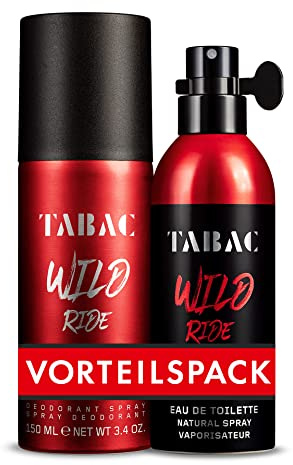 Tabac® Wild Ride Bundle Eau de Toilette 75ml + Deodorant Spray 150ml | Tabac® Wild Ride Vorteilspack – Eau de Toilette 75 ml & Deo Spray 150 ml mit frischem, aromatischem Herrenduft.
