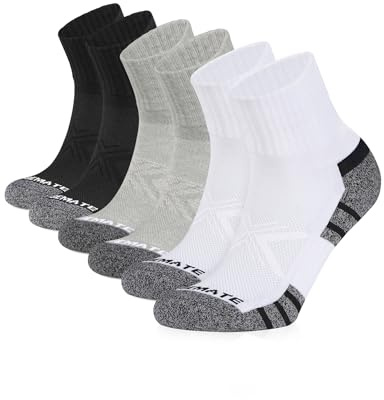 CLOSEMATE 6 Paia Calze Running Uomo in Spugna Corte