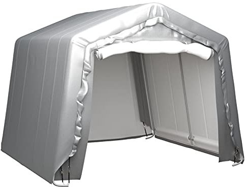 Bulliing Tenda Capannone 300x300 cm Grigio Acciaio,Tendone Garage,Costruzione Stabile in Acciaio Garage per Bicicletta