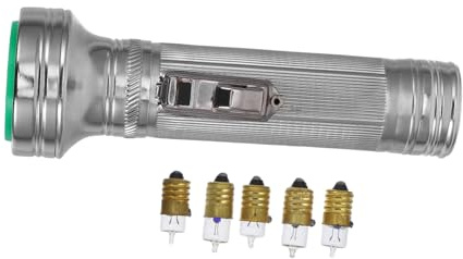 jojofuny Torcia Vintage in Ferro Stile Anni 80 Argento, con Luminosità Regolabile e Durata Eccezionale, come Oggetto Fotografico per Performance e Ambientazioni Retrò