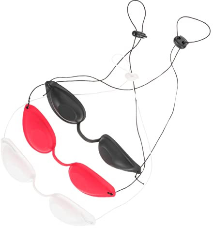 OUNONA 3Stücke Augenschutzbrille Multifunktionale Augenmaske für Hautpflege und Sonnenbaden Verstellbar Tragbar für Strand und Schönheitssalon