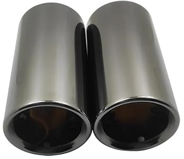 Auspuffblende,Auspuffblenden Auspuffspitzen 1.4T Passend für BMW F30 E90 Edelstahl Auspuff Schalldämpfer Spitze Düse(Flat Black)