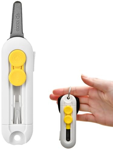 Coltello Magnetico per Apertura Scatola con cerniera, con clip da arrampicarsi e corda da appendere - Lame in acciaio inoxidable fluoritato, serratura di sicurezza a due livelli