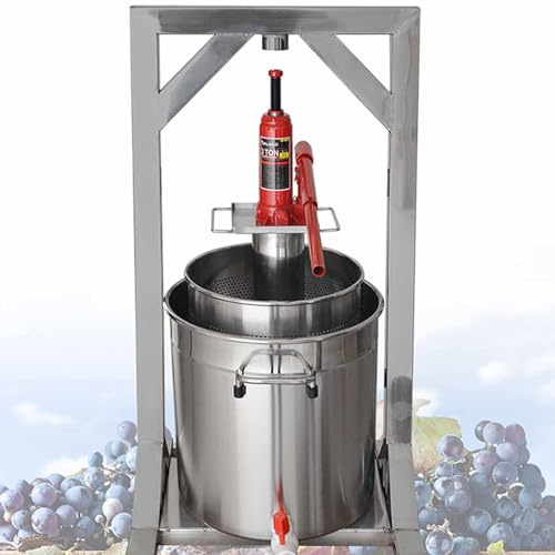 Prensa y exprimidor de vino de frutas de gran capacidad para hacer sidra casera y vino, molinillo de frutas eficiente y picador