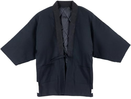 Ericetion Giacche Giapponesi Calde con Stampa a in Stile Giapponese, Cappotto Casual Aperto sul Davanti, Cappotto Tradizionale Hanten, Cappotto Trapuntato alla Moda
