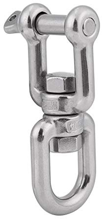 Dioche 5 Mm+Giratorio Dispositivo de Ajuste de Grillete Giratorio de Acero Inoxidable 304 de Alta Resistencia: Anillo 6 Mm para un Rendimiento Confiable en Navegación y Escalada