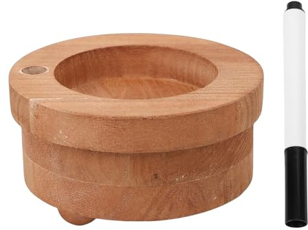 Greensen Portavasos de Madera, Dispensador de Vasos de Madera Marrón con Ranura para Marcador para Fiestas, Picnics, Barbacoas y Bodas