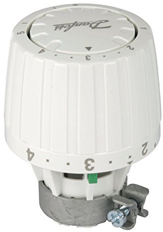 Danfoss Service-Thermostatkopf RA/VL alt/neu, flüssigkeitsgefülltes Thermostat mit Sollwertbereich von 5°C - 28°C, Frostschutzsicherung, 1-5 Merkzahl, 26 mm, Kunststoff, Weiß, 27199 8