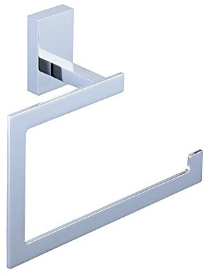 Moderne chromé Porte Serviette Anneau pour Salle de Bain, Style carré