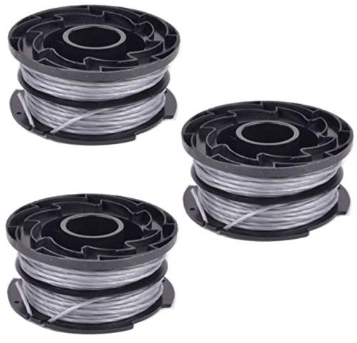 SPARES2GO Line Spool for Black & Decker GL315 GL337 GL350 GL500 GL600 GL650 GL655 GL660 GL670 GL675 GL680 GL685 GL690 GL5530 Strimmer Trimmer (Pack of 3, 5m x 1.5mm Twin)