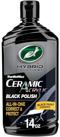 Turtle Wax 53448 Hybrid Solutions Ceramic Acrylic Polish For Black Paint Protection 500ml Black