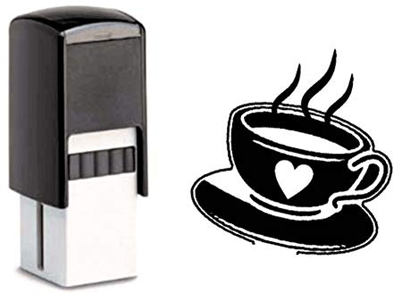 Bonuskortsstämpel med motiv kaffekopp för bonuskort 10 x 10 mm