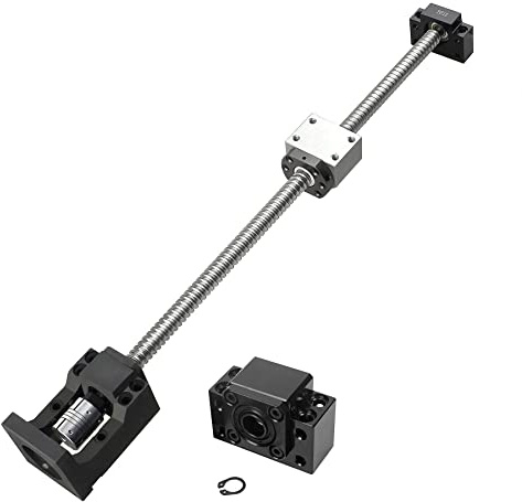 CNCMANS SFU1605 Juego de husillo de bolas de 1500 mm con soporte final BK12/BF12, embrague, carcasa de tuerca DSG16H y soporte de motor para motor paso a paso Nema 23 de 57 mm