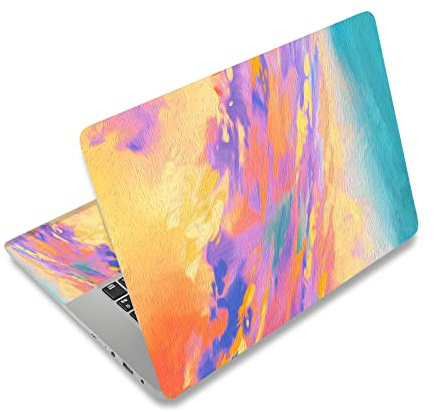 Laptop-Aufkleber, 12 13 14 15 15,6 Zoll Netbook Laptop Skin Sticker Wiederverwendbare Schutzhülle für Toshiba HP Samsung Dell Apple Acer Leonovo Sony Asus Laptop Notebook (buntes Ölgemälde)