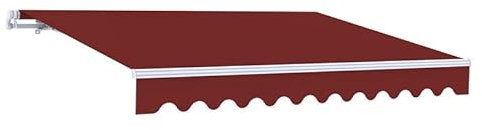 Leudus 4x3m Stabile Aluminium Manuelle Gelenkarmmarkise mit Kubel,Anti-UV und wasserabweisend SP1105(SPD003)