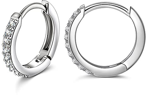 NINAMISS Silber 925 Ohrringe für Damen, Muttertagsgeschenk, Creolen in Schmuck Box