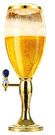 Beer Tower Dispenser Große Bierzapfanlage, 5 L Fassbierturm Mit Eisrohrzapfhahn Und Lichtern, Leicht Zu Reinigen, Tolles Geschenk Für Bierliebhaber Bierzapfanlage