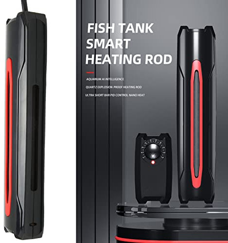 Pssopp Fish Tank Heater, Automatic Thermostat Knob Aquarium Heater with External Temperature Control for Fish Tank (500W)
