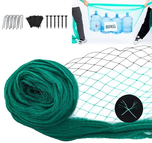 Vogelnetz Obstgarten Netz,Gartennetze,Hühnerkäfig Geflügel Zuchtnetz,Heavy Duty Nylon Anti Bird Net,Verwendet für Fischteich,Obstbaum,Garten Schutz,Verhindern Tiere (16x15m,grün)