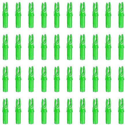 PATIKIL Bogenschießen Pfeil Nocken 6,2mm 0,244 40 Stück Kunststoff Pfeilnocke Einsatz Pfeil Nocke Ersatz für Aufnahme Pfeilschaft Schießen Bogenschießen Zubehör Grün