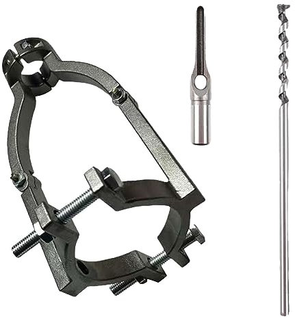 MagiDeal Adaptateur de foret à trou carré, pince robuste réglable de 1,5 à 2,2 pouces, travail du bois professionnel pour perceuse, accessoire de perceuse à
