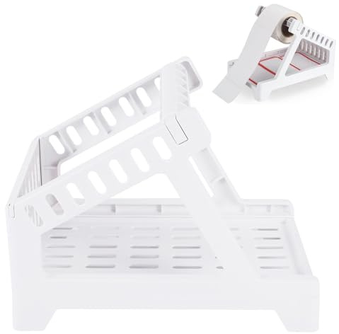 Rowwait 1pcs Label Holder Thermal Tray,Label for Roll,Printer Paper Rack Reel,Plastic Printer Holder,Thermal Accessory Office Home(White)