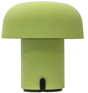 Kooduu - Sensa Kleine Tragbare Tischlampe - Dimmbar, Kabellos, mit Akku und über USB aufladbar, im Vintage Look für das Wohnzimmer, Moos - Grün