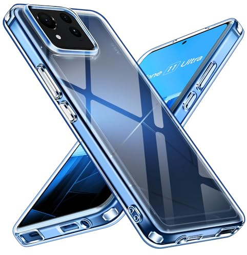ivoler Nie Vergilbung Klar Hülle für Asus Zenfone 11 Ultra, [Militärischer Schutz] Stoßfest Kratzfest Transparent Schutzhülle, Dünn Durchsichtige Handyhülle Case Cover