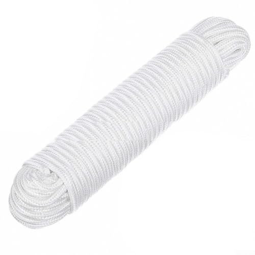 Zoegneer Rundes und glattes Fahnenmast-Hebeseil, geflochtenes Nylon-Seil, Fahnenmast-Zubehör, 6 mm (15,5 m), MFN859LI3V241EJ4V3T91SO455504F