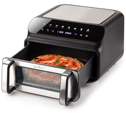 Rosmarino AirFryer,10L, MasterPro - Friggitrice ad Aria - Multifunzione 5-in-1: Friggere, Grigliare, Cuocere, Disidratare, Tostare | Grande Capacità Familiare | Risparmio Energetico