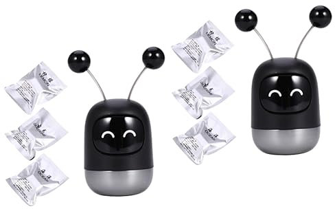 ULTECHNOVO 2stücke Robot-form Clip Für Auto Kreativer Duftspender Aromatherapie Diffuser Für Lüftungsschlitze Mit Duftpads Personalisierter Autoduft Für Gute Stimmung Und Entspannung