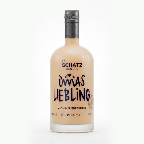 Omas Liebling Likör – Unverschämt cremig & samtweich im Geschmack | Mit feinem Rum, echter Vanille & Ei | Für Cocktails, Desserts & pur | Perfekt für Hausbar & als Geschenk | 375ml